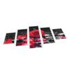 5Pcs Wall Art Painting Set Romantic Red Rose Frameless Painting Artwork Home Decoration