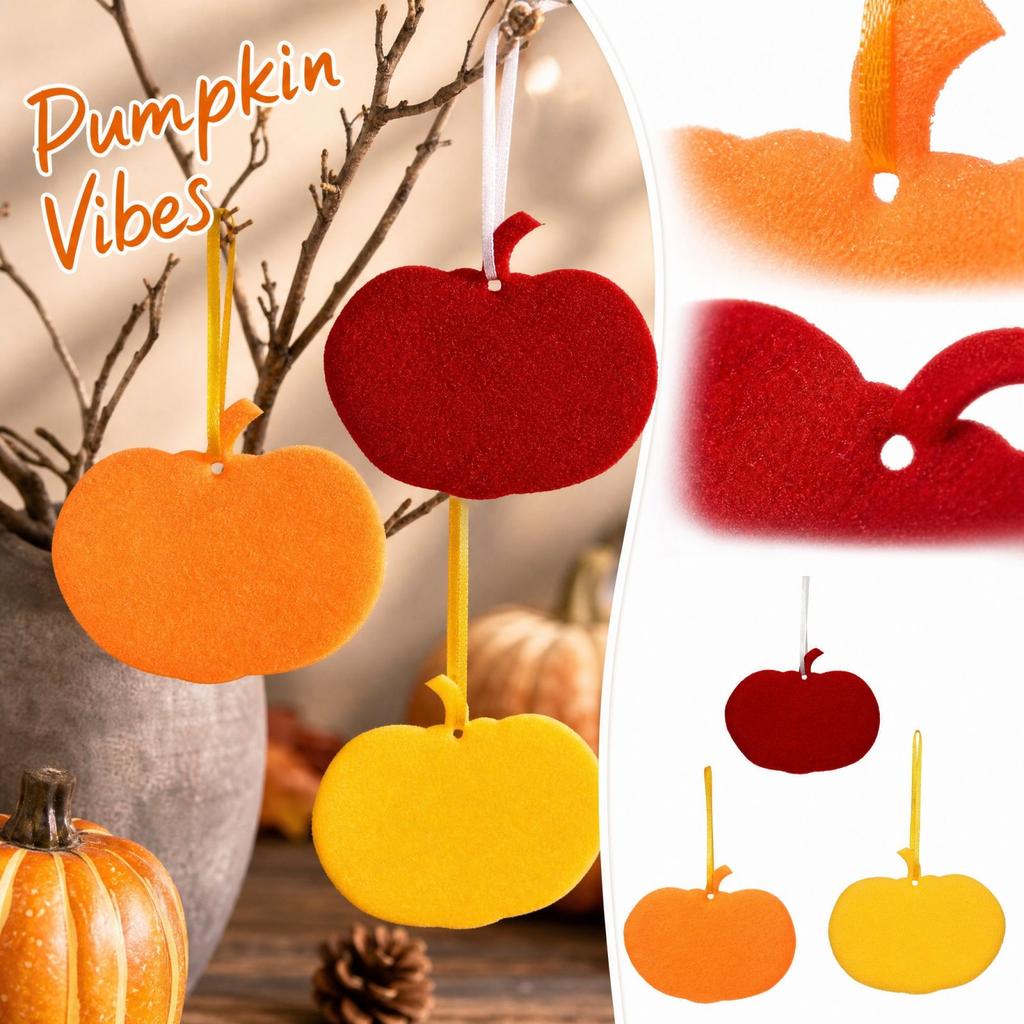 2D Kürbis Anhänger Hängendes Ornament für Herbst Heimdeko