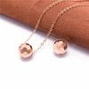 Transfer Bead Pendant Rose Gold Plated Fashion Temperament Colored Gold Women'S Collarbone Necklace