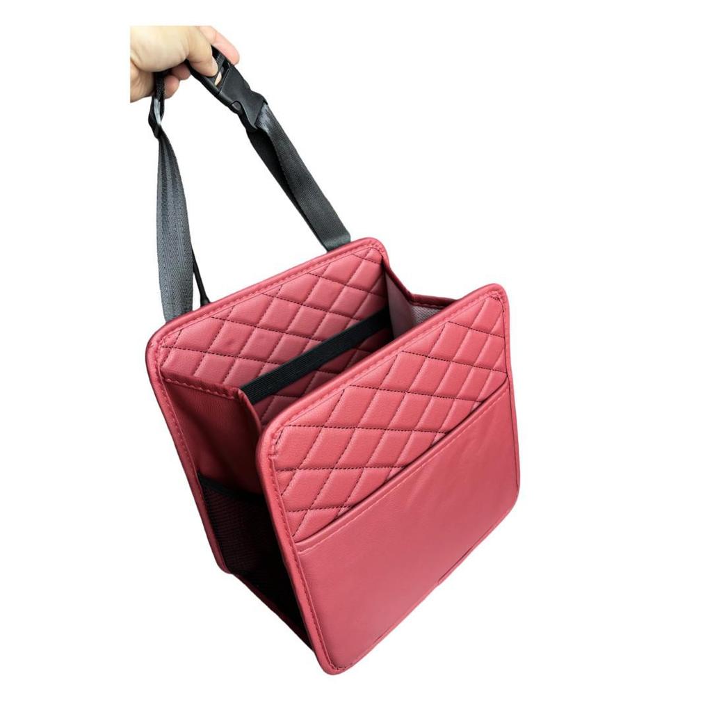 Cross-border Car Seat Organizer with Cup Holder & Suede Multi-Grid Storage