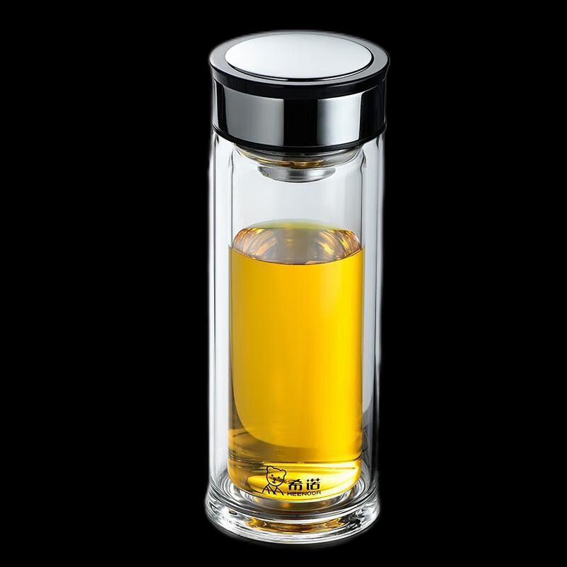 Xeno Men s Double-Layer Borosilicate Glass Tea Tumbler 395mL
