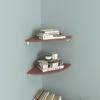 Quarter Circle Home Floating Shelves PVC Wall Corner Storage Rack Floating Corner Shelf  Kitchen