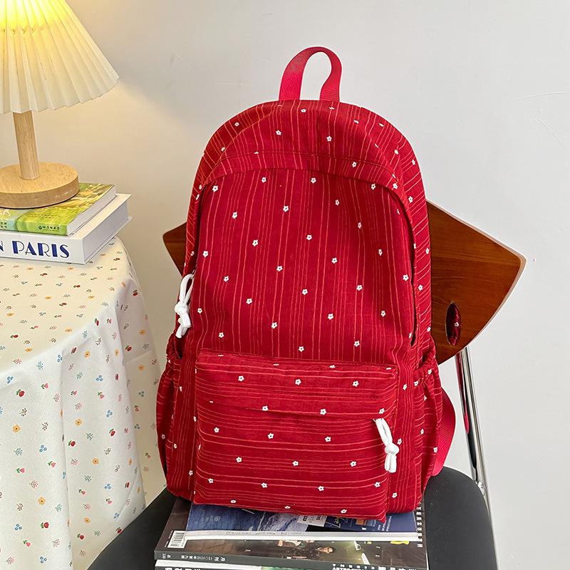 New Trendy Backpack Large Capacity Junior High School Student Leisure Student Class Schoolbag Women's Simple Backpack