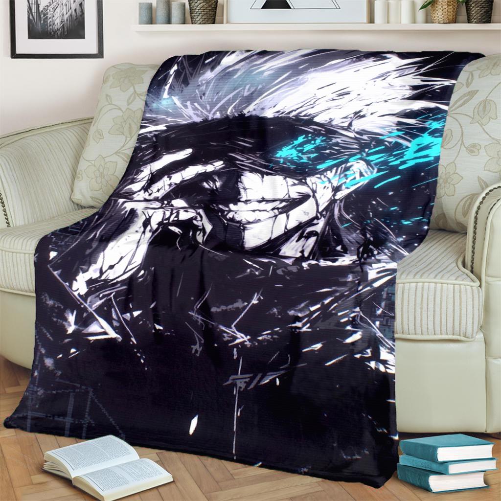 Jujutsu Kaisen Themed Flannel Blanket Warm Comfortable for Bedrooms, Sofas, Beds, Chairs, Picnics, Travel