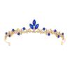 Children's Princess Crystal Crown Headband for Girls' Birthday Performance, Multi-Color Oval-Cut Hair Accessory