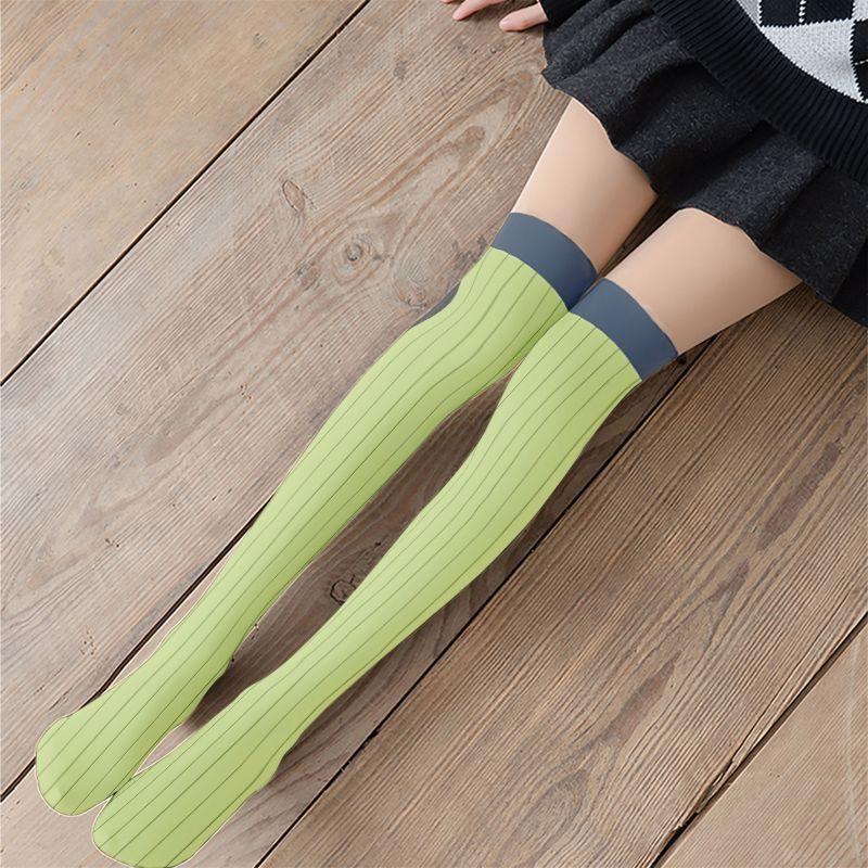 Anime Kimetsu No Yaiba Demon Slayer Women Over Knee Socks Lovely Kanroji Mitsuri Xmas Cosplay Stockings Halloween Christmas