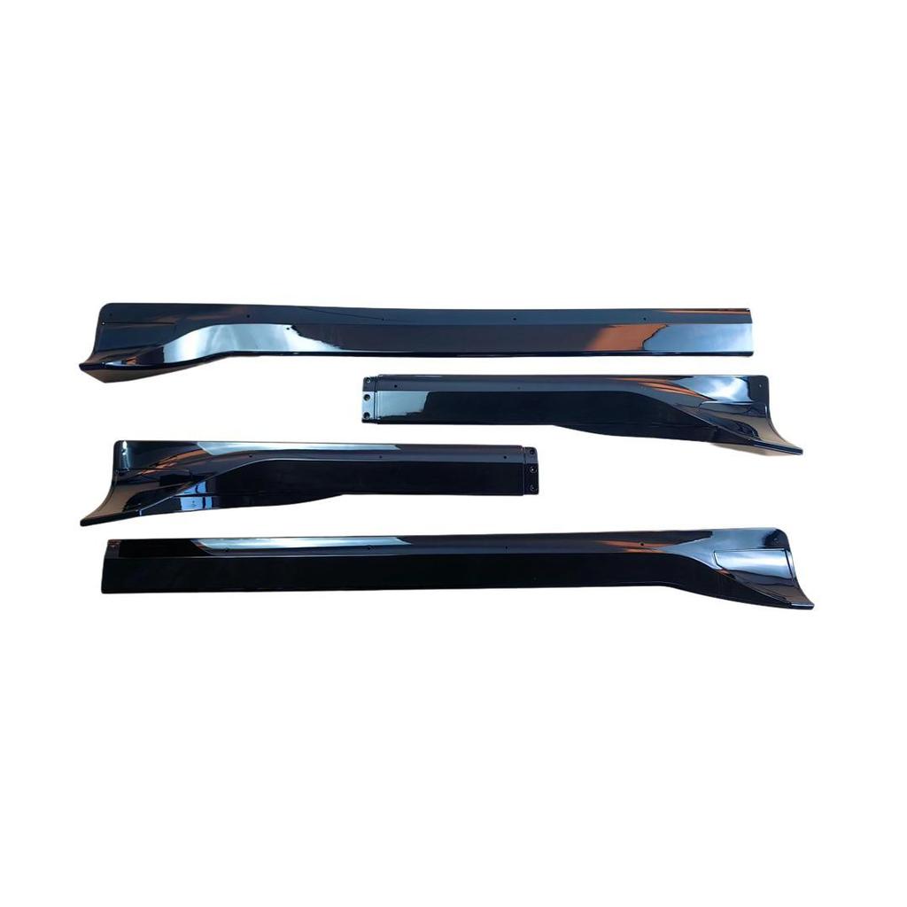 Tesla Model Y Carbon Fiber Side Skirt Diffuser Set - 4 Pieces, Gloss Black