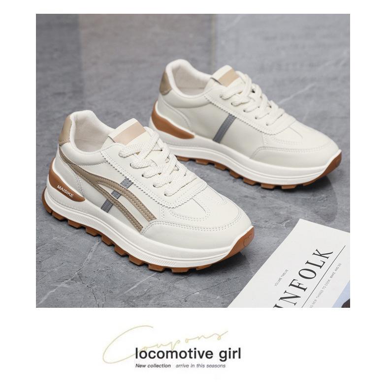 

Women s shoes new versatile soft sole student running Forrest Gump shoes casual shoes soft leather white shoes 40