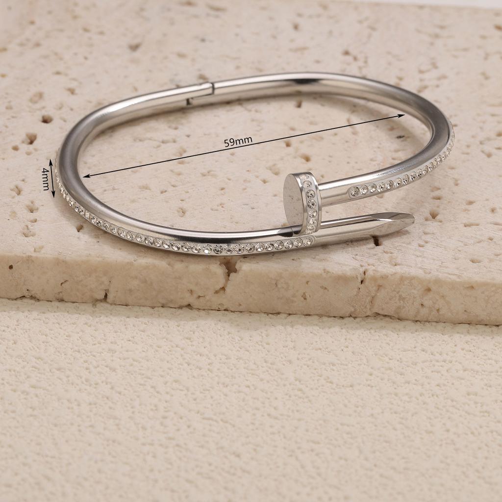 Luxury Vintage Titanium Steel Stainless Steel Women's Gold Bangles Wristwear Trendy Charm Jewelry Decoration Holiday Gifts