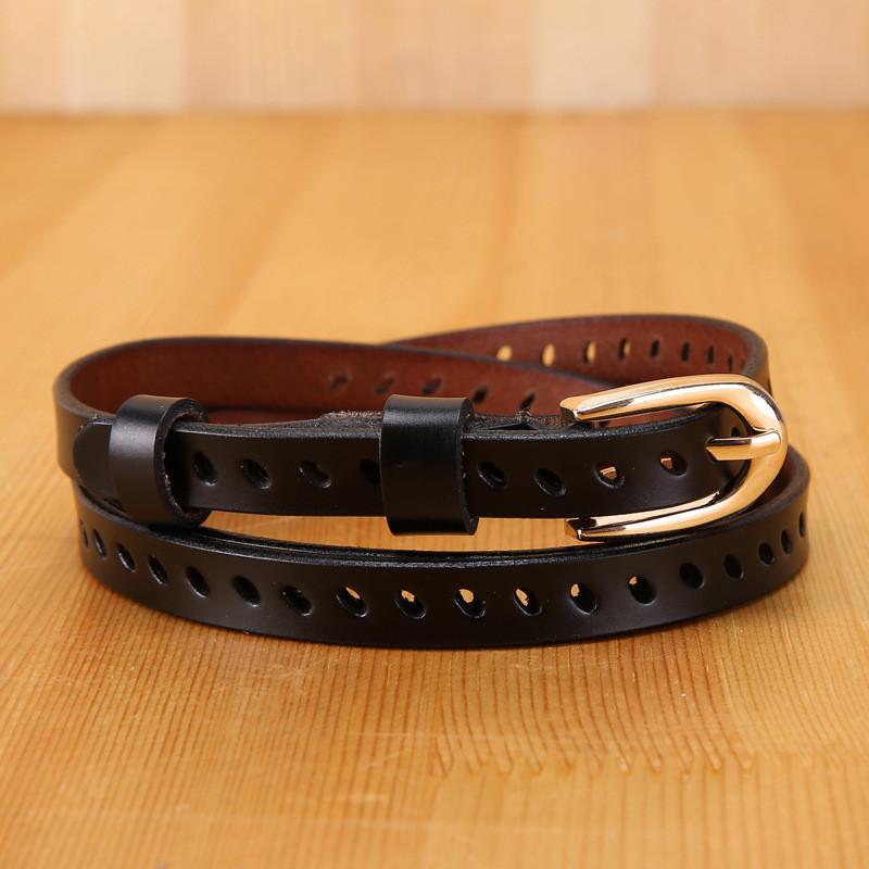 Trendy Cowhide Genuine Leather Waist Belt Women Alloy Clasp Multiple Colors