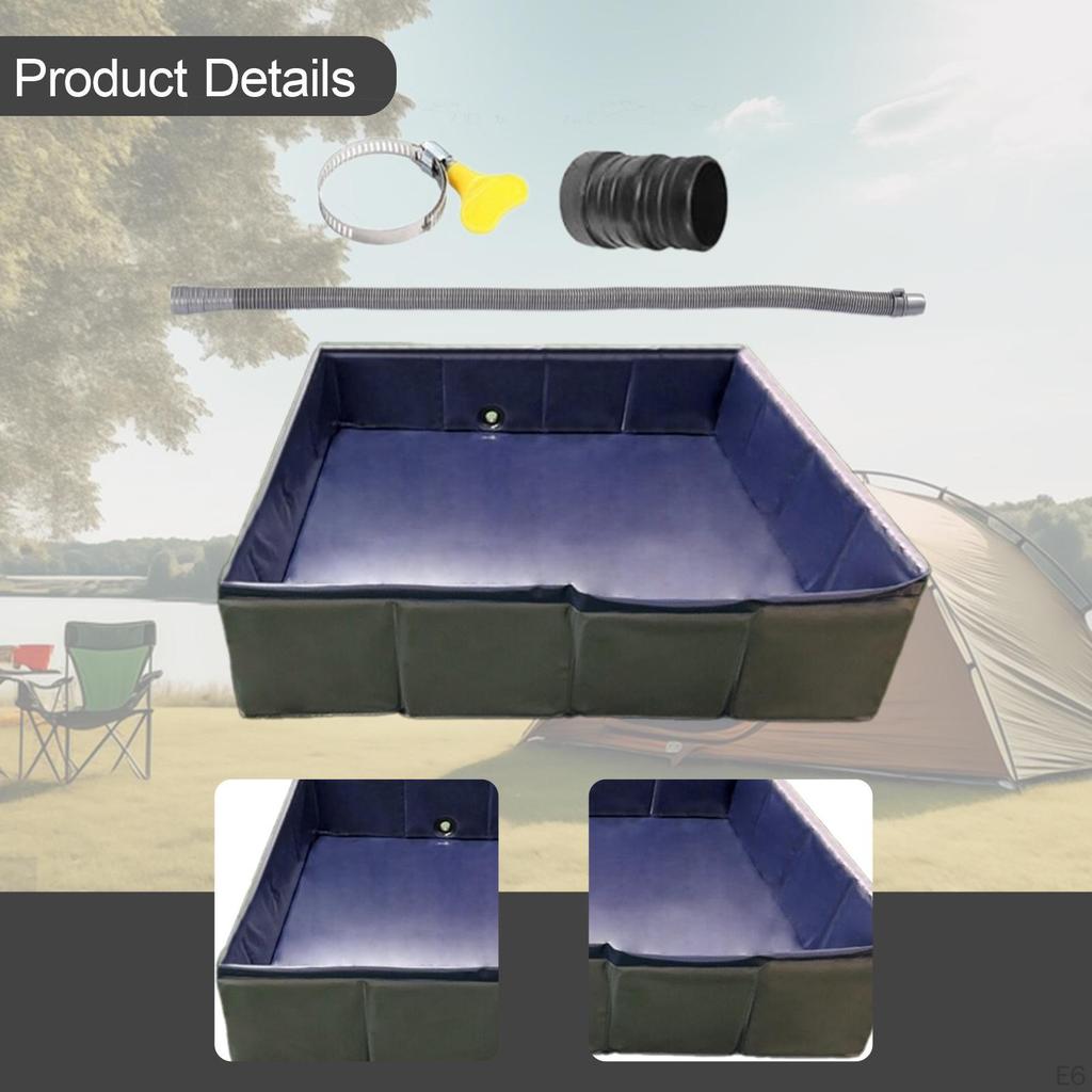 Camping Shower Base Floor Portable Foldable Pan Versatile Supplies Showers Tent Awning