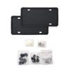 1Pair Silicone Black License Plate Frame Covers Front Or Back Car Plate Bracket Holders, Rust-Proof, Rattle-Proof Accessories