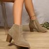 Fashion Winter Ankle Boots for Women Platform Round Toe Comfortable Zipper Short Boots Casual Botas De Mujer Plus Size 35-41 Women Boots