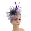 Europe and the United States popular feather headgear bridal hair accessories mesh top hat Jockey Club hair accessories hairpin headband