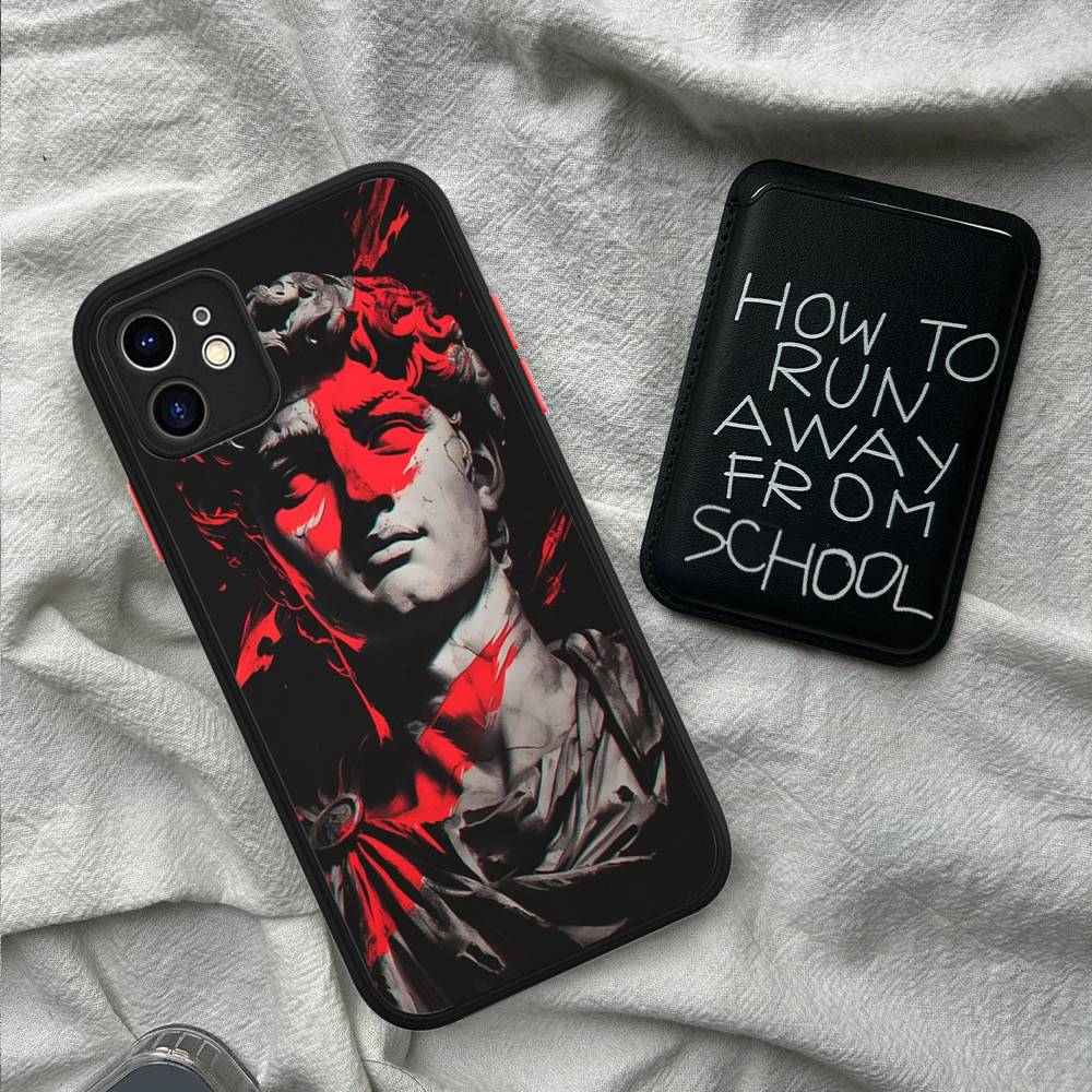 Rebellious Style Sculpture Of David Phone Case For IPhone 14 X XR XS 7 8 Plus 11 12 13 Pro MAX 13mini Matte Shockproof Case