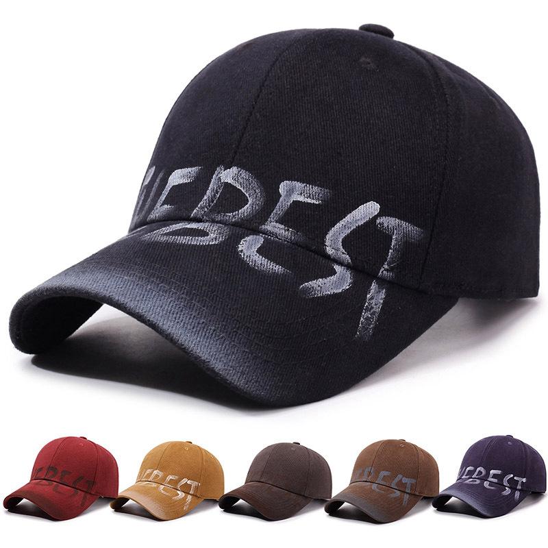 

Vintage Cap Unisex Letter Graffiti Outdoor Baseball Cap бежевий