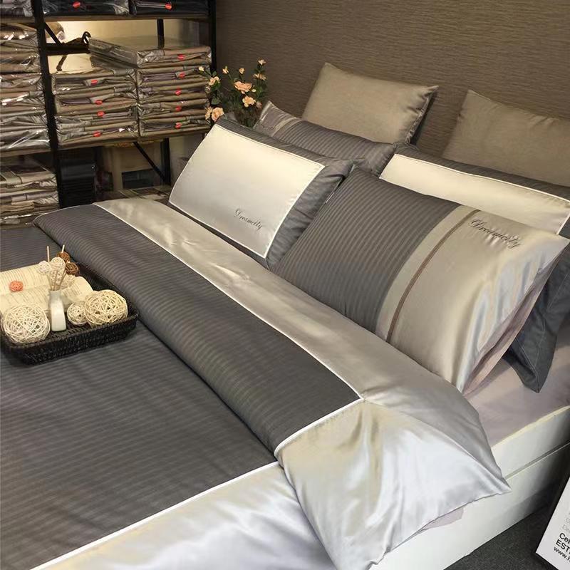 Duży rozmiar/rozmiar queen/pełny rozmiar prześcieradło na kołdrę zestaw poszewek gruba bawełna sypialnia Hotel biznes haft prosta pościel wysokiej jakości