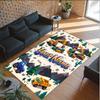 Construction Vehicles Theme Crystal Velvet Rug Personalized Custom Name Text Soft Floor Mat Home Decor