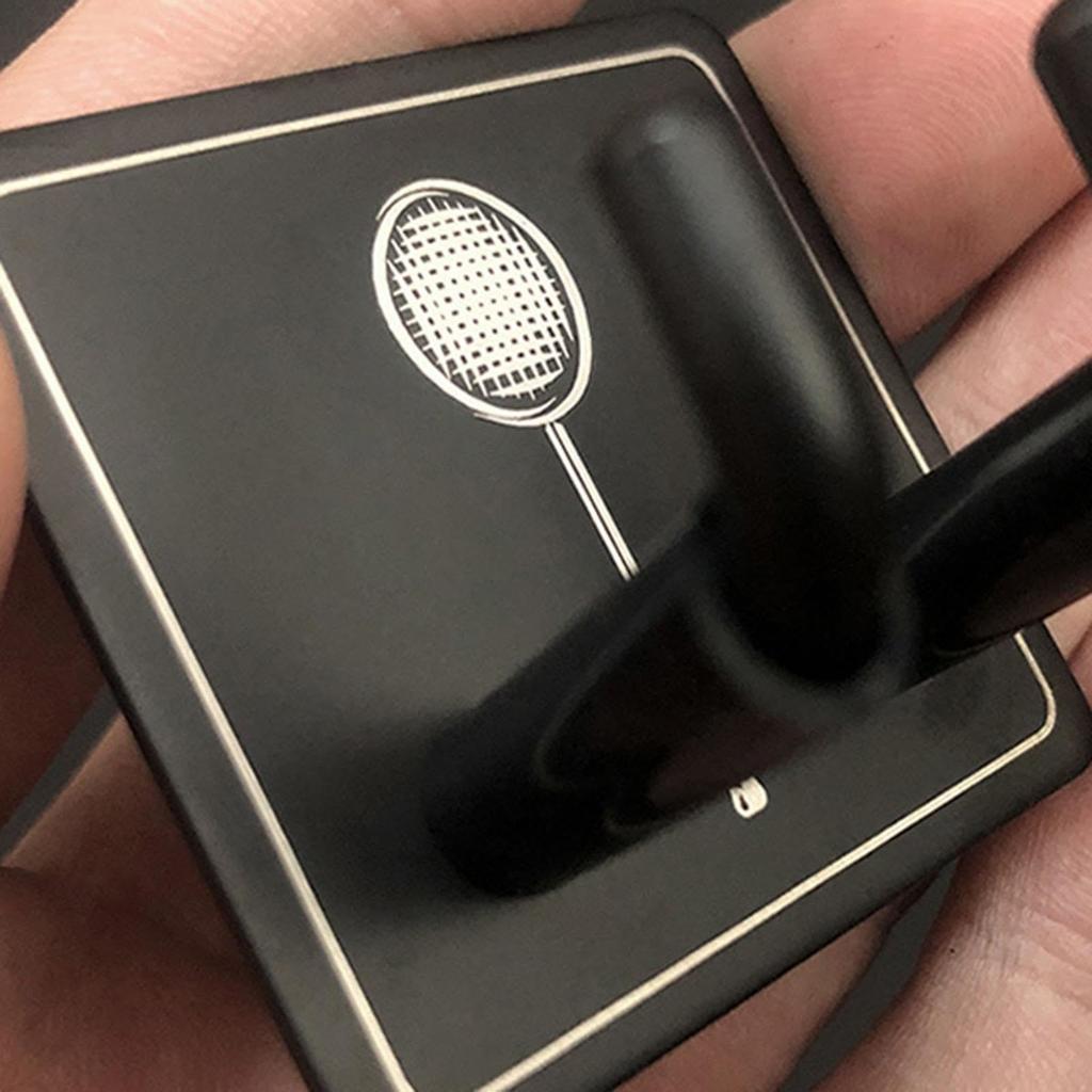 2Pcs Wall Mounted Racket Rack Metal Hanging Hook Tennis Racket Holder Vertical Display Holder for Garage Gym Workouts