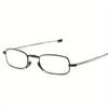 Faltbare Lesebrille Herren Damen Metallrahmen Blaulichtbeständig Brille mit Reißverschlusstasche Korrektionsbrille +1.0 Bis +4.0