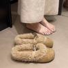 Mao Mao Boken Halbschuhe Damen Oberbekleidung 2025 neu Winter Ein-Pedal warm und bequem Lazy Bag Kopf Baumwollmopp
