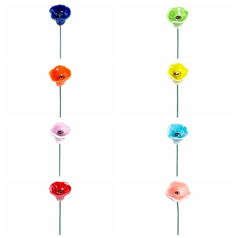 3pcs Ceramic Bee Butterfly Water Dispenser Multi-function Artificial Flower Garden