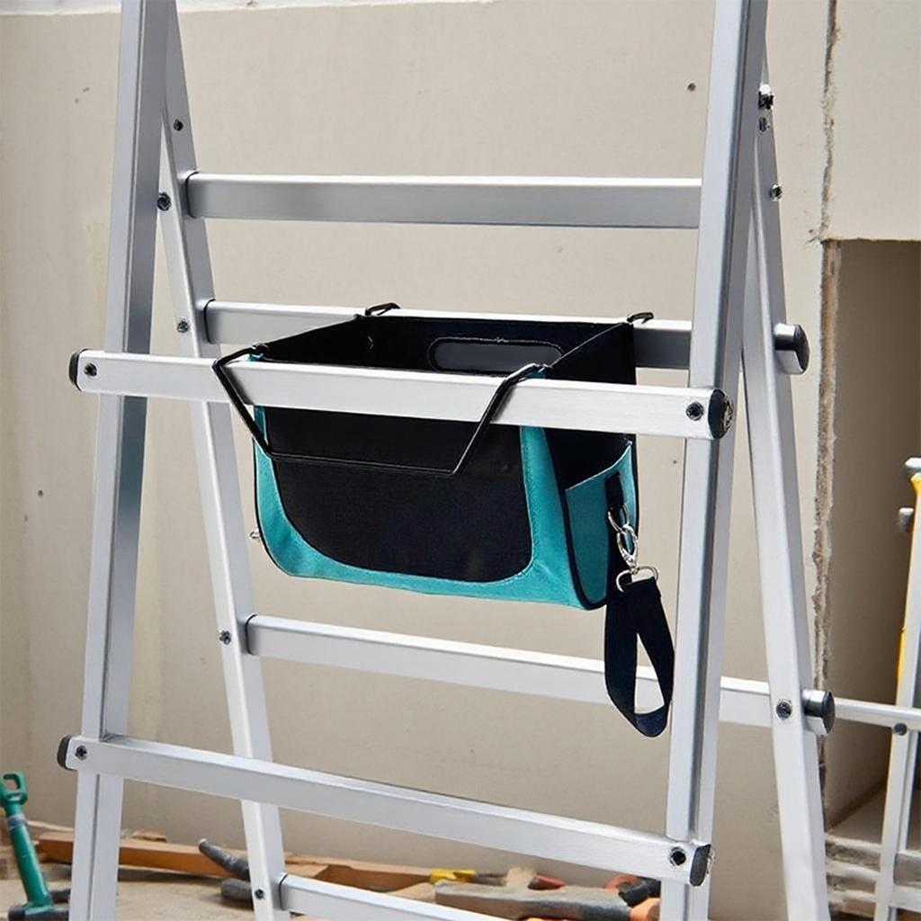 Portable Ladders Pouch Wear Resist Oxford Cloth Organizer Bag Large Capacity Folding Repair Tool Bag Ladder Hanging Bag