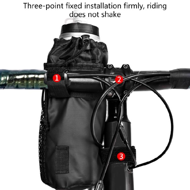 Bike Handlebar Stem Bag Cup Drink Holder Insulated Stem Bag Bike Storage Pouch