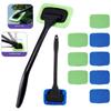 3pcs Car Window Cleaner Brush Kit Windshield Wiper Microfiber Wiper Cleaner Cleaning Brush Auto Cleaning Wash Tool Long Handle