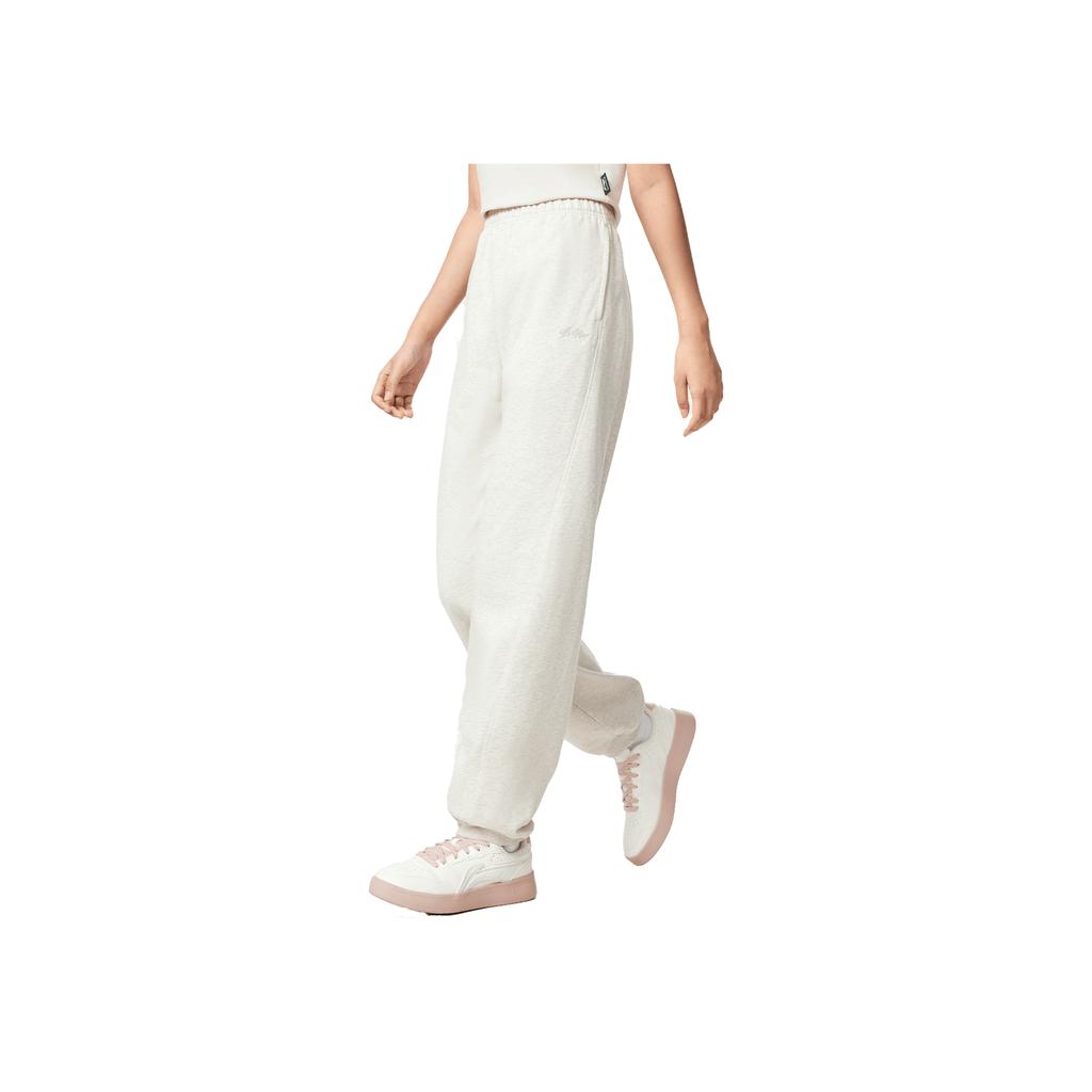 Li Ning Sports Lifestyle Series Loose Letter Embroidery Sweatpants Knitted Sports Pants Women Bottoms AKLVC14-7