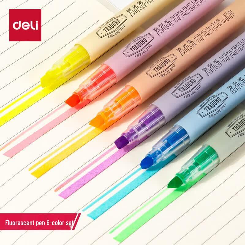 Deli S624 Mixed Highlighter Set (3 Boxes)
