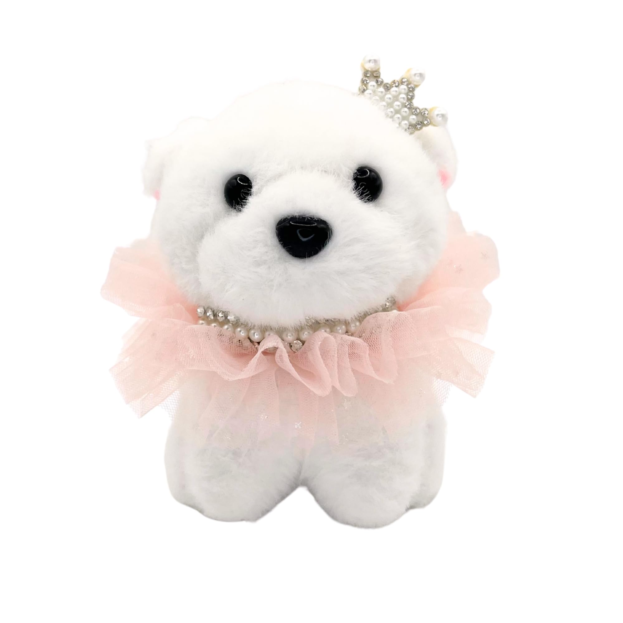 

[HAYAOKIYASAN] Recital Gift, Plush Toy Keychain, Puppy, Ballet, Piano, Girl, Elementary School, Middle School, Birthday, Cute (Puppy, Coral)