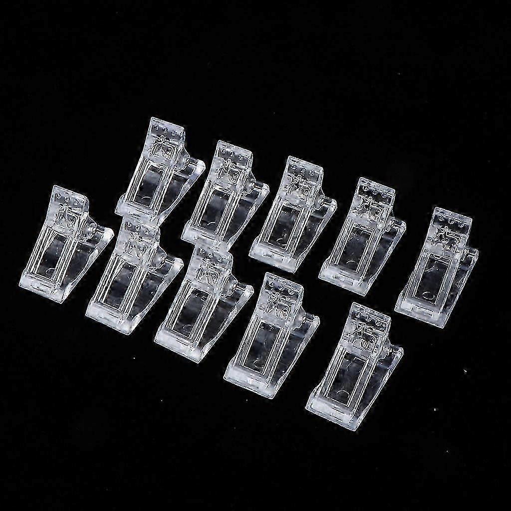 10 Pcs Nail Tips Clip For Quick Building Poly Uv Builder Gel Assistant,reusable