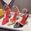 Eilyken 2025 New Summer Sexy Rivet Thin High Heels Women Sandals Street Buckle Strap Banquet Party Ladies Shoes