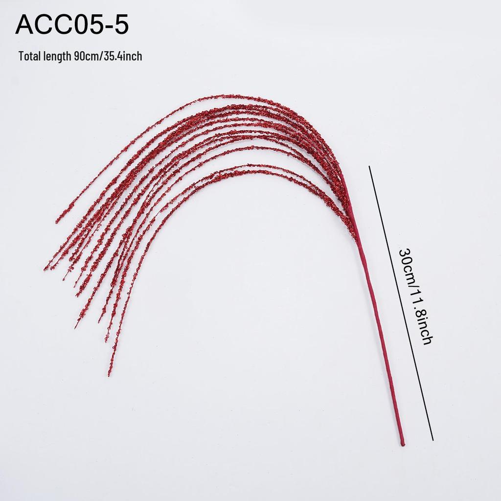 90CM Sequin Insert Wheat Ear Tassel for Christmas Tree and Floral Arrangements