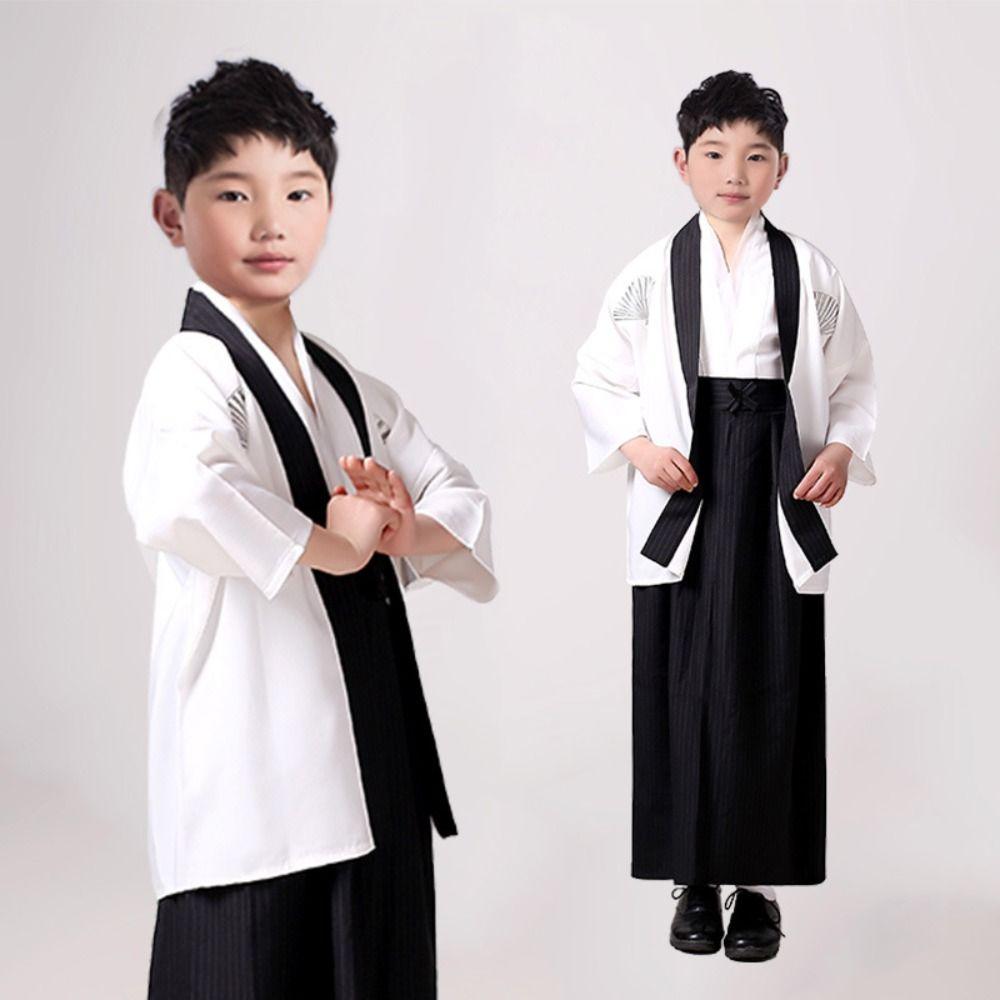 Printed Floral Kids Sakura Girl  Kimono Dress Kids Japanese Style Yukata Bathrobe  Fireworks