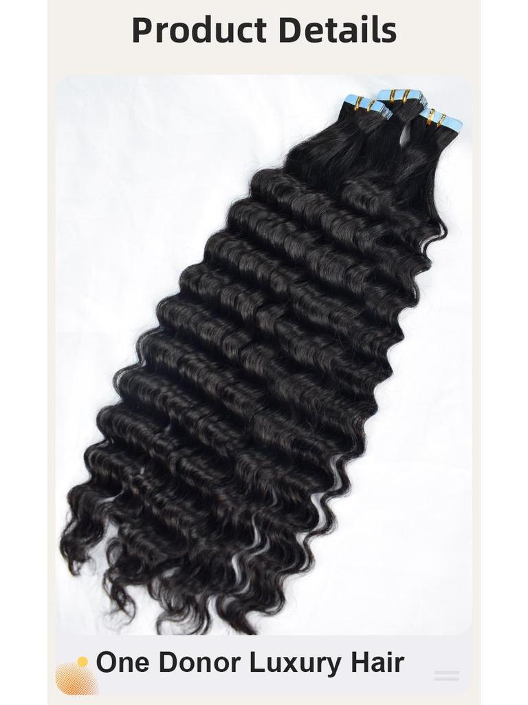 Extensii de păr uman cu bandă PU invizibilă fără cusături, perucă