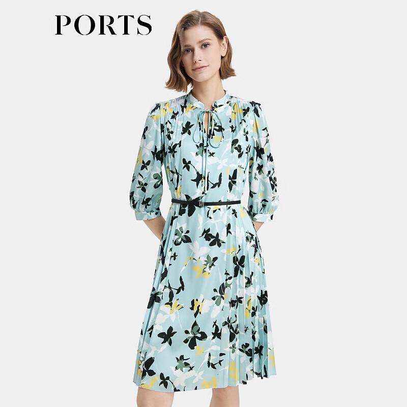 

PORTS Elegant Printed Midi Dress L