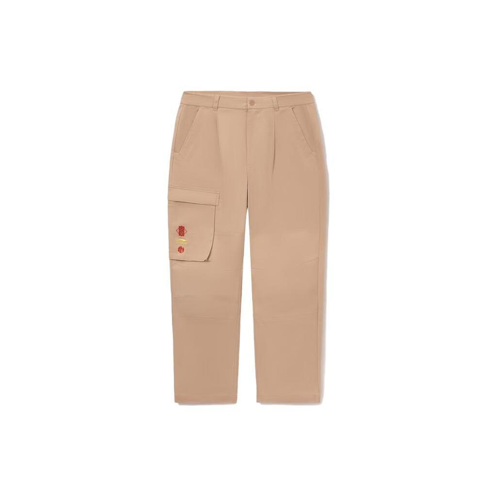 Li Ning Sports Trendy Collection Earning Money Every Day Collection Cargo Pants Men's Mist Apricot AKXS385-2