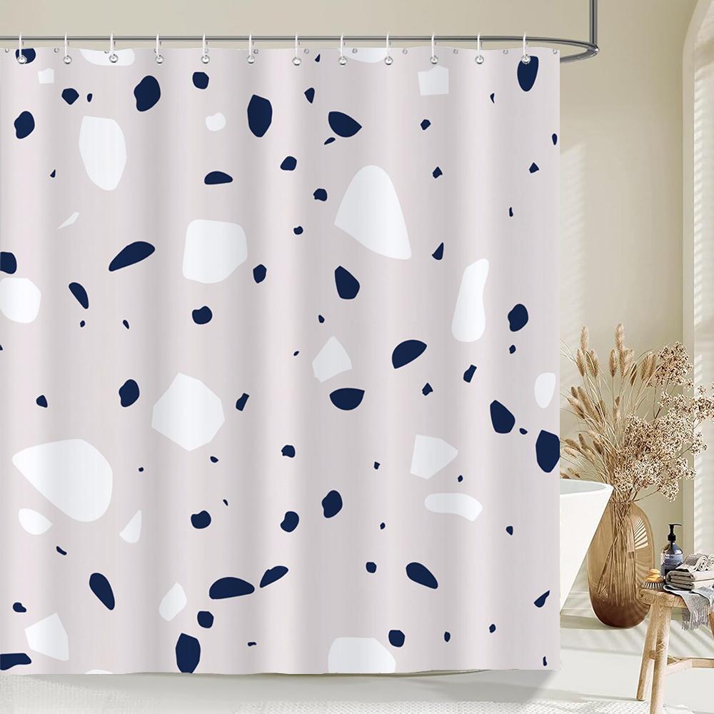 

Modern Nordic Mosaic Pattern Shower Curtains Bathroom Polyester Bath Curtains Printing Shower Curtain Decor With Hooks Curtain W60H190(CM)-1 Pcs