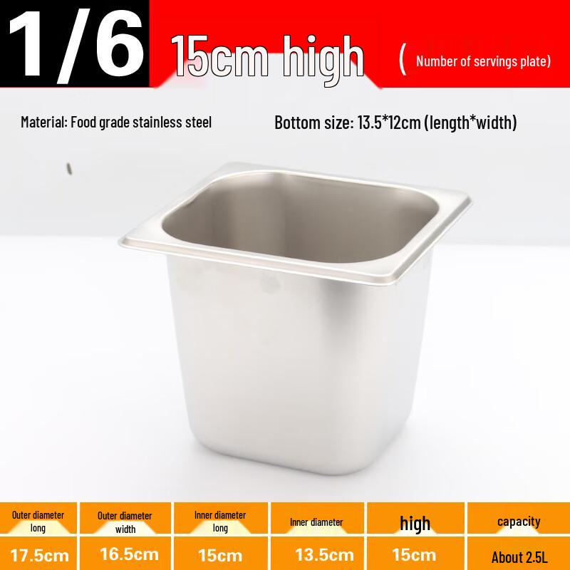 Molona Stainless Steel Rectangular Food Pan