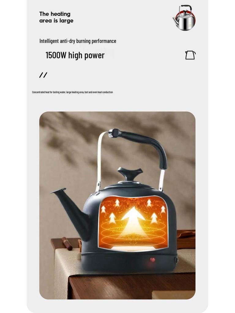 316 Stainless Steel Large Capacity Electric Kettle with Whistling and Heat Preservation, Suitable for Mother and Baby.