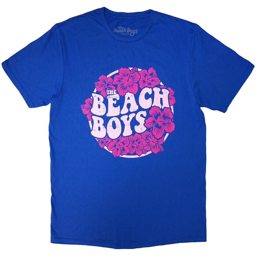 The Beach Boys Unisex Tshirt Floral Print (Blue) (Large) S