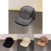 Einfache einfarbige neutrale Kordmütze mit neutralem flachem Schirm für Herbst-Winter-Mode