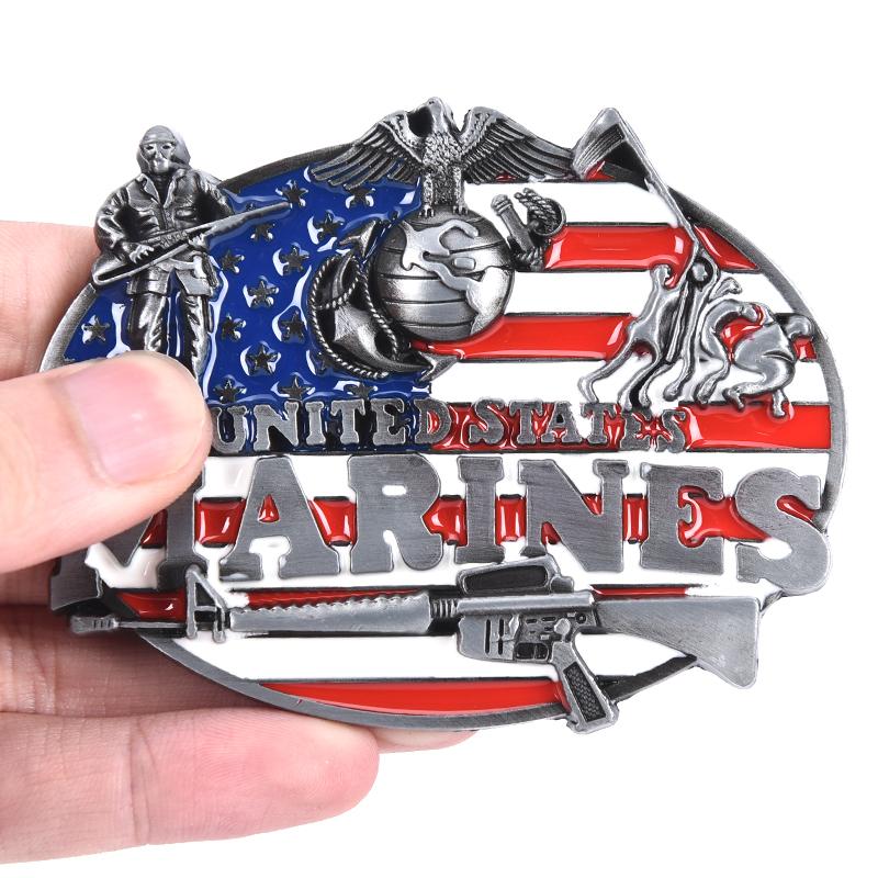Amerika US-Streitkräfte Metalllegierung Herren Gürtelschnallen Cowboys Mode Schnalle