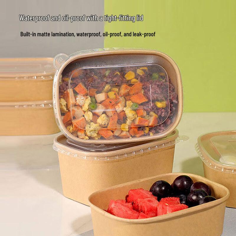 Wegwerp Kraft Papieren Voedselcontainers