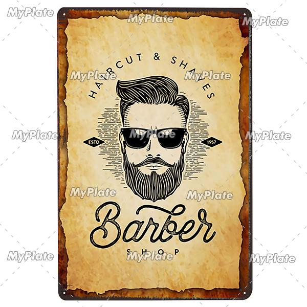 Barber Rules Metal Sign Tin Sign Vintage Decor Room Decoration Metal Plaque Man Cave Bar Sign Poster Home Decor