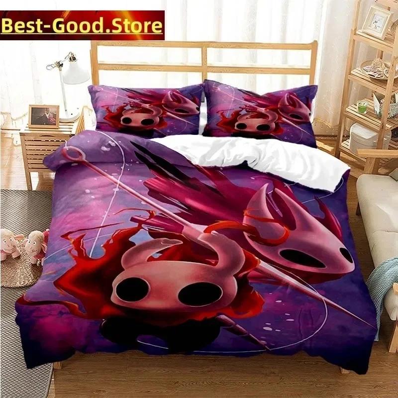 

Holow Knight Fashion Digital Beding Set Printed Bed Linen Set With Pilowcase Soft Duvet Cover Soft Single Double Quen Super King-Sized Dimensionsd 120*200cm Single