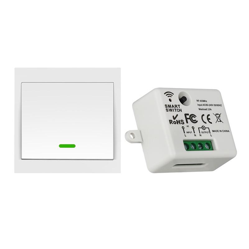 RF Wireless 220V Single-Way Remote Control Switch for Smart Ceiling Lighting