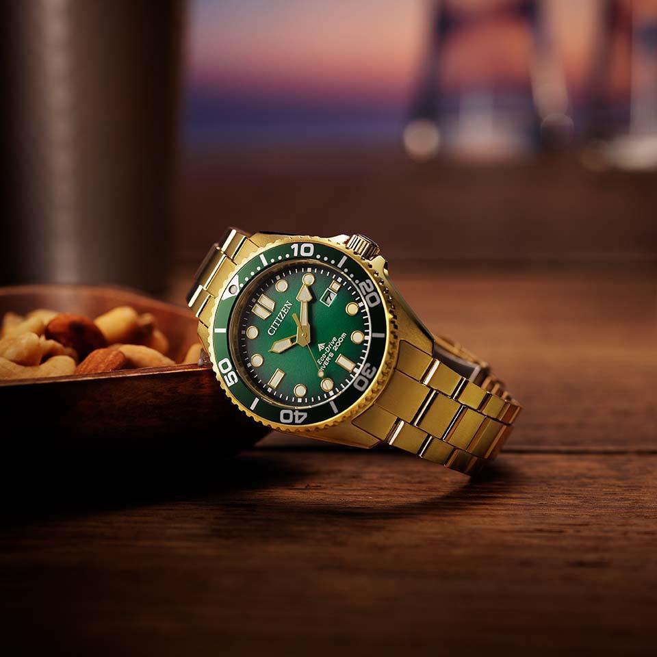 CITIZEN Promaster Marine Green Dial Watch BN0262-59W Men's (Brand New)